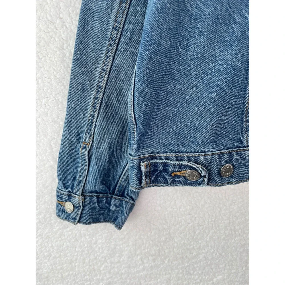 Levis Mens Denim Trucker Jacket Medium Wash Blue Cotton WaterLess Size XL - Picture 7 of 15